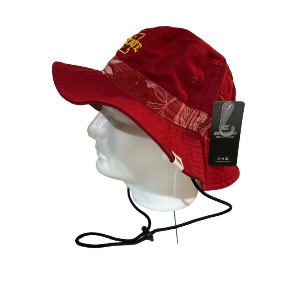 Iowa State Cyclones ISU Embroidered Red Bucket Hat Men's One Size - Picture 3 of 6